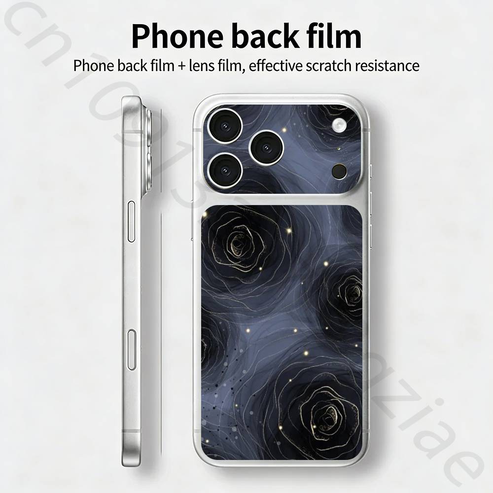 Цветочная наклейка-скин Decal Skin Wrap для iPhone 17 Pro/Pro max Защитная пленка для задней панели, рамки, камеры