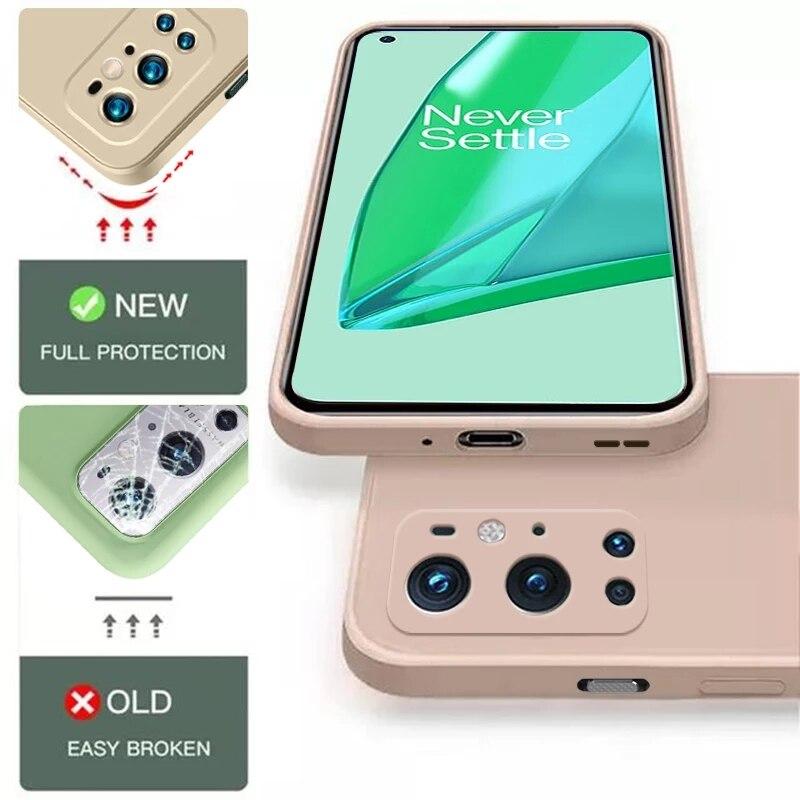 Мягкий жидкий силиконовый противоударный чехол для телефона Oneplus 9 Pro, цветной яркий чехол для Oneplus 9R 1+9 8 1+8T 7 1+7T 6 1+6T, защитный чехол для камеры из ТПУ
