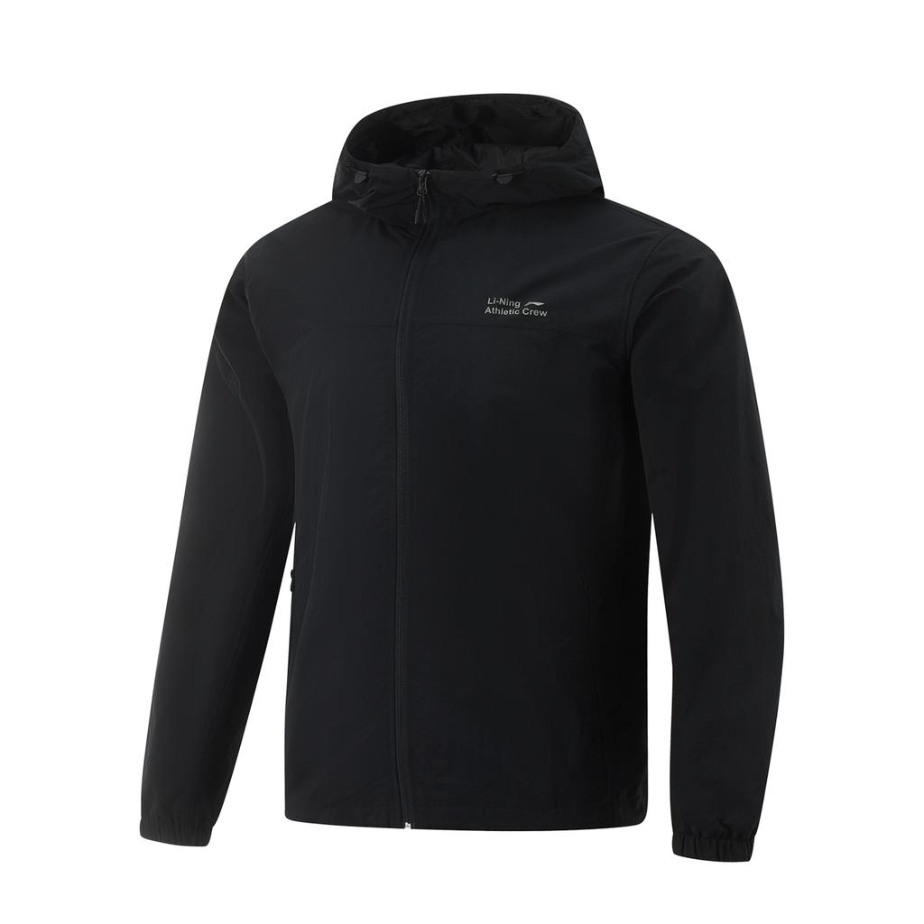 Li Ning Leaf Edge спортивная удобная ветрозащитная куртка мужская куртка черная AFDV457-2