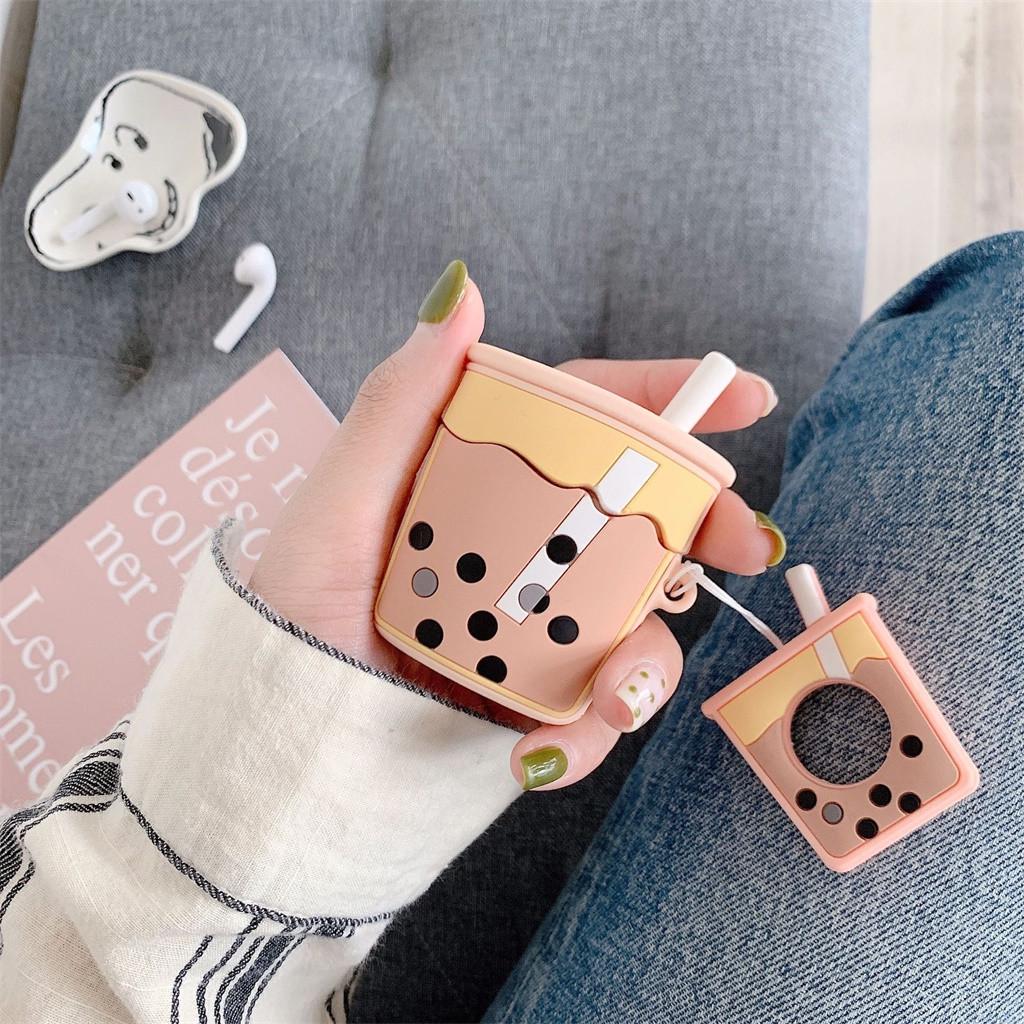 Для Pods Case Milk Tea Anti-Falling Skin Силиконовый Чехол для наушников Box Case