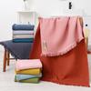 1pc of Pure Cotton Oversized Bath Towel, Soft Multi-color Tassel Beach Towel, Shawl Waffle Weave, Adult 90*180 Honeycomb Bath Towel, Blanket Nap Mat