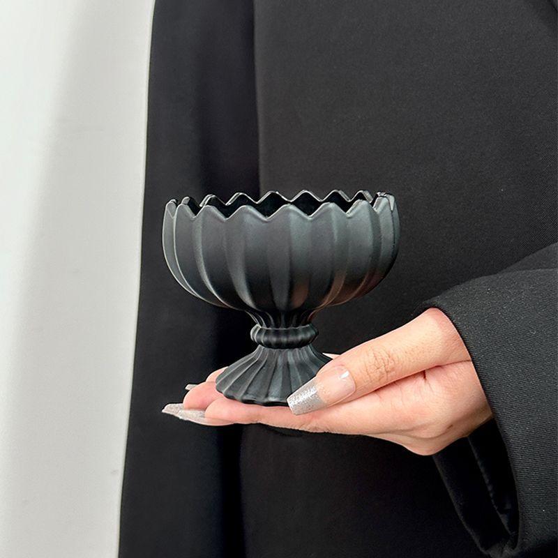 Premium Obsidian Dessert Salad Ice Cream Bowl Home Use Ice Cream Glass Cup Mug High Footed Drinking Cup Yogurt Ice Cream Cup