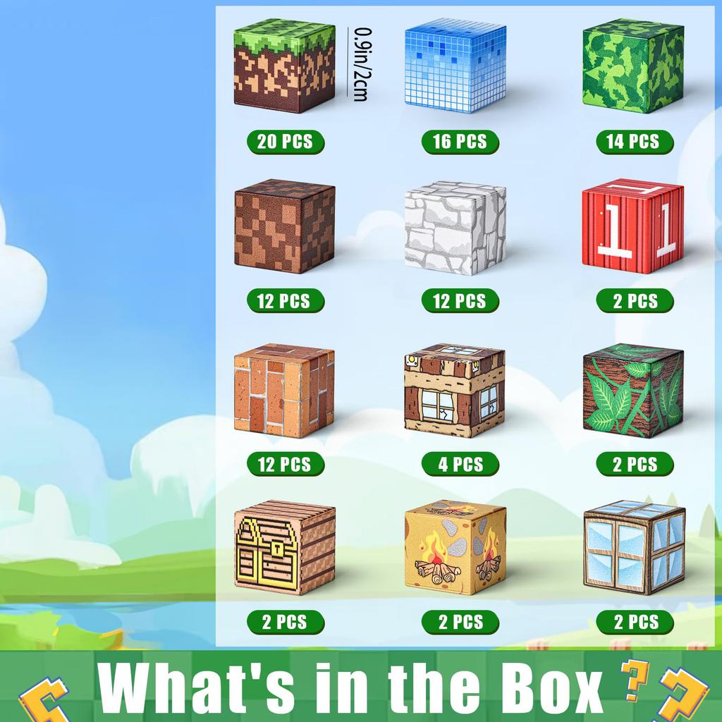 100 шт. Магнитный блок Лесная хижина Игрушечный набор для детей в возрасте от 3 лет Головоломки Игрушки Идеальные подарки на день рождения для детей