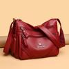 Crossbody Women's Bag New Spring Soft Leather Mother Bag Street Fashion Multi-layer Casual Shoulder Bag for Women