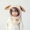 Fleece Children's Integrated Hat Anti Fogging PVC Baby Neck Cap Baby Detachable Cap Set  Autumn