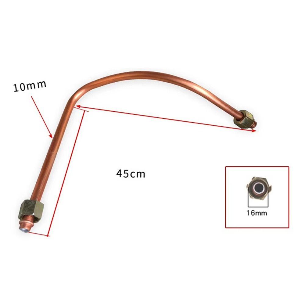 1 шт. 10*450 мм 10*550 мм Выпускная трубка для воздушного компрессора Шестигранная гайка G3/8" Алюминиевая соединительная трубка Шланг воздушной линии
