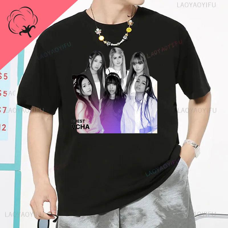 Usa Vcha Band Camisetas Cotton Ocollar Korean Popular Clothes Kpop Kg Kendall Keylee Camila Aesthetic Graphic Printed T Shirts