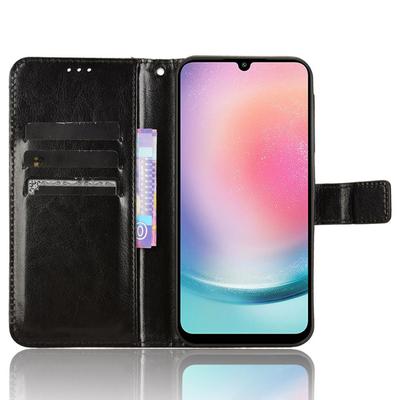 Чехол для Samsung Galaxy M55 5G/C55 5G/F55 5G из кожи с текстурой «Crazy Horse» с кошельком и подставкой