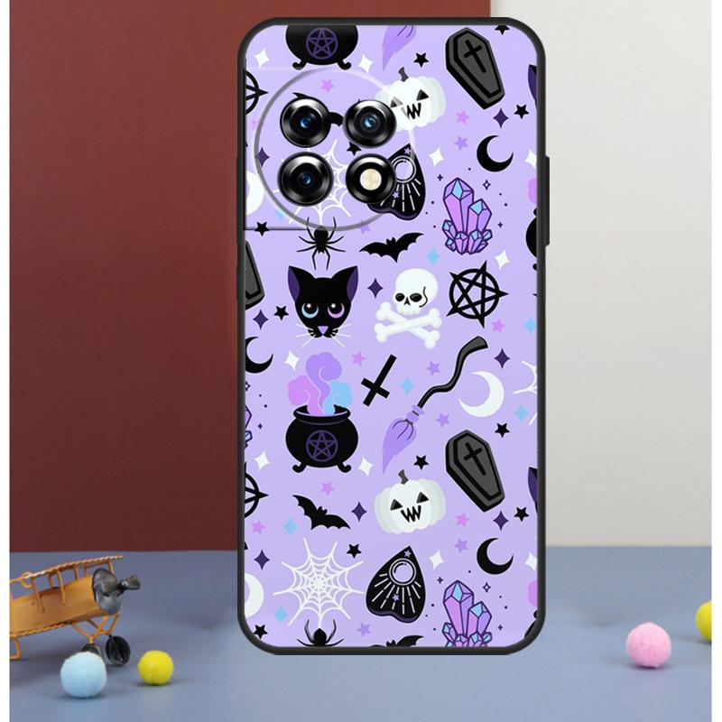 Чехол 'Кошка и Луна Ведьмы' для OnePlus Nord 4 CE 2 3 Lite N20 N30 9 10 Pro 8T 9RT 10T 11 OnePlus 12 13 R