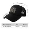 Boho Mud Cloth  Geometric Abstract Minimalist Geometric Lines  Dots  Black  White Baseball Cap