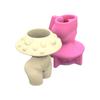 Silicone Vase Molds Flower Bottle Mold Mushroom Woman Shape Unique Flowerpot Molds Silicone Texture for Craft Vase