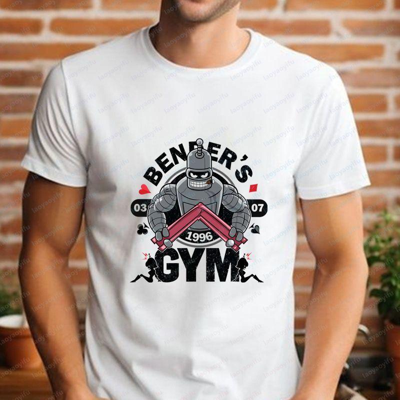 BENDRS Summer Trend Cotton ShortSleeved Unisexs and WoUnisexs Universal Pattern LargeSized Comfortable TShirt