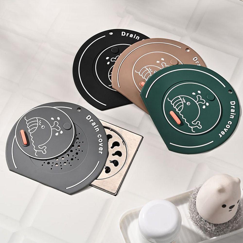 Anti-odor Floor Drain Mat Silicone Kitchen Sink Seal Mat  for Bathroom Hair Collection