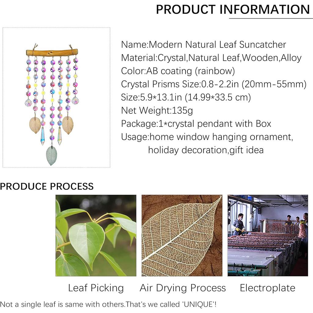 Fantasy Crystal Wind Chime Hanging Window Room Illusion Rainbow Hanging Wall Decoration Suncatcher Gift