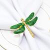 6 шт./лот Новое зеленое кольцо для салфеток с пряжкой в виде стрекозы праздничное настольное кольцо для салфеток украшение свадебного стола