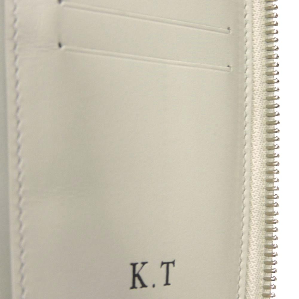 Used 12564 Zippy Wallet Vertical M82597 7940 LV Logo Zip Around RFID Monogram Taurillon Clemence Mineral Gray Men's