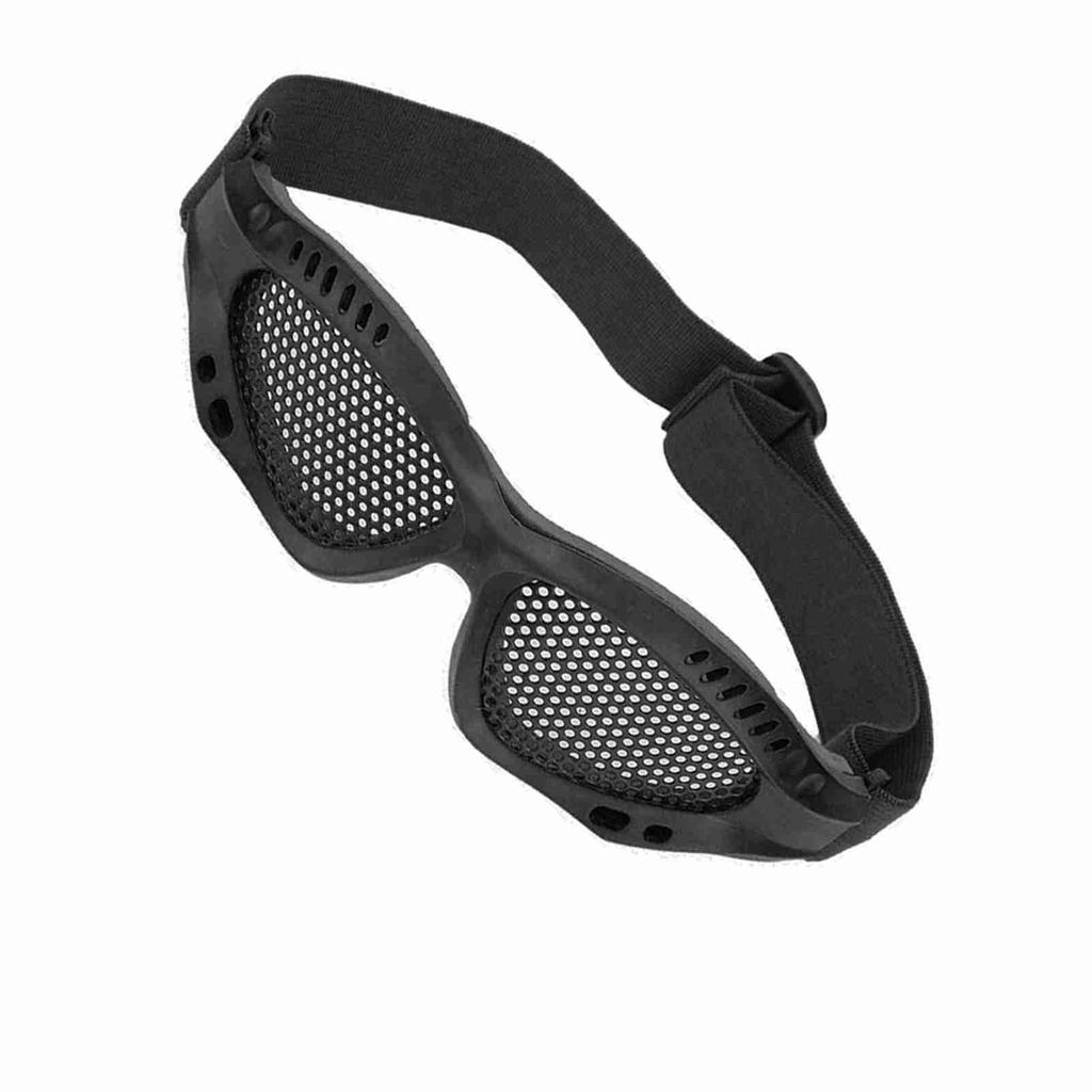 Metal Mesh Eye   CS Game Glasses With   Strap(  Green)