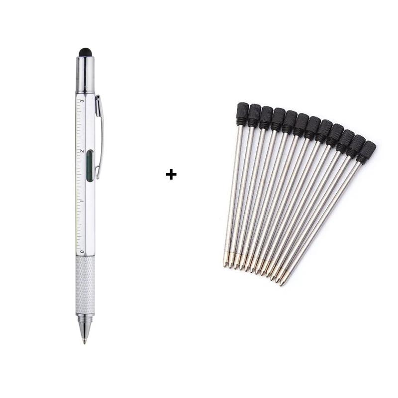 1 комплект 7 в 1 с ручным инструментом, многофункциональной шариковой ручкой, измерительной линейкой, отверткой, сенсорным экраном, стилусом, спиртовым уровнем