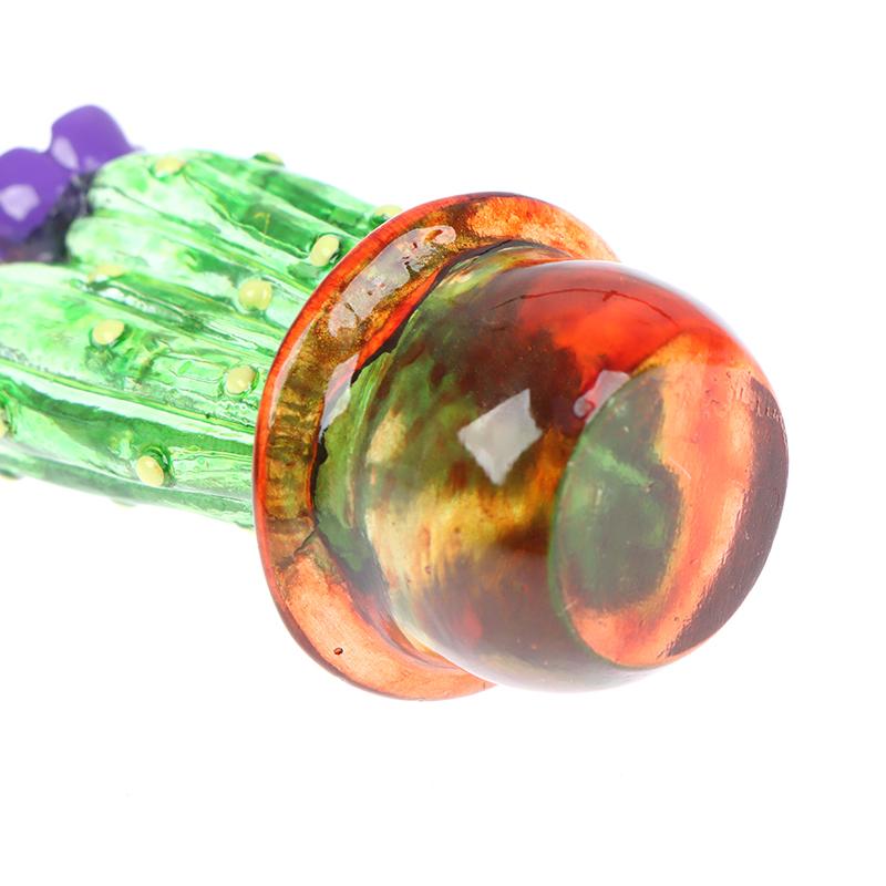 Glass Cactus Figurines Ornaments Mini Bonsai Decor Cute Miniature Desktop Craft