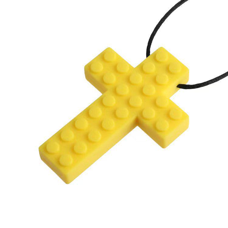 Детский силиконовый чай: Радужные строительные блоки и жевательный кулон