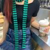 Dopamine Style Long Scarves Collocation Clothing Accessories Shawl Punk Y2K Striped Scarf  Outdoor