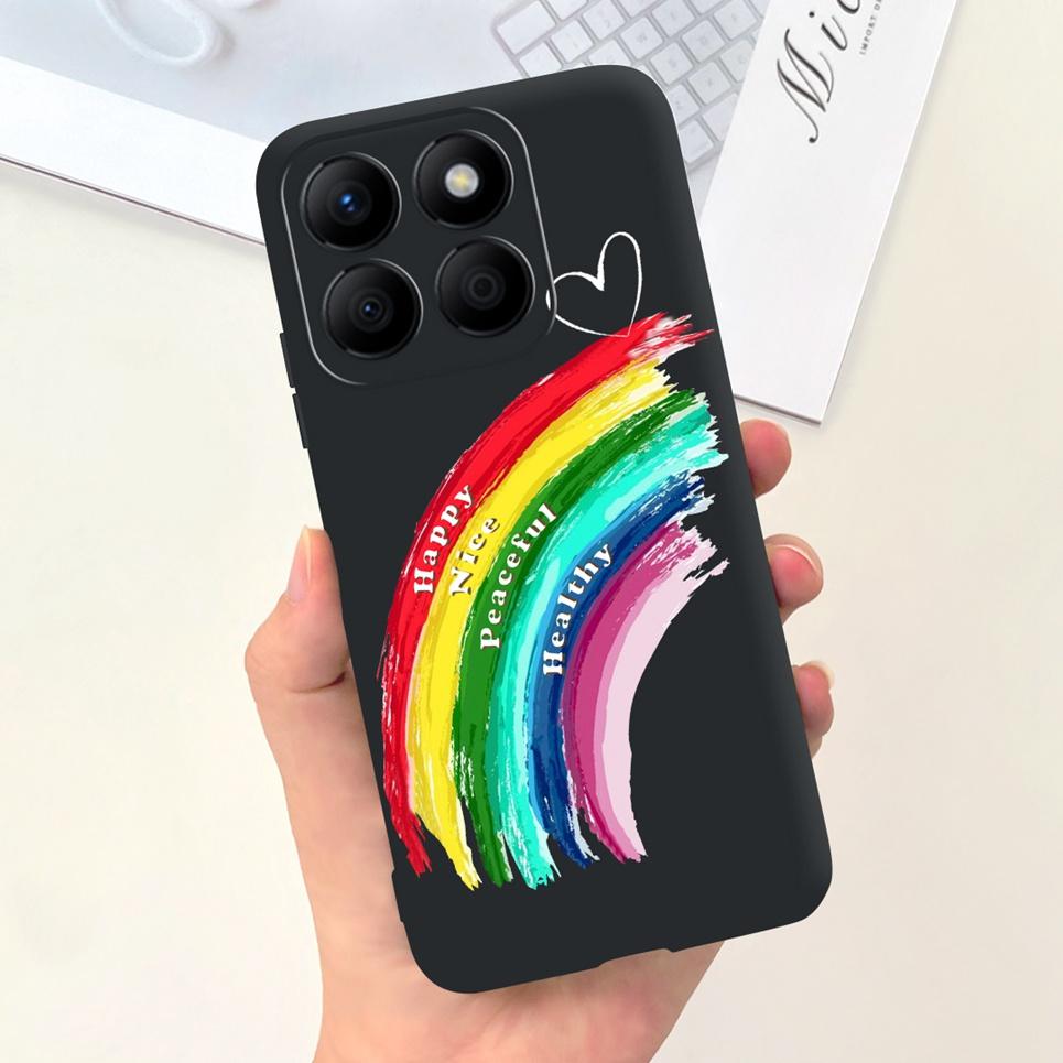 Space Man Dinosaur Back Bumper For Honor X8b Honor X9b Phone Case Matte Liquid Silicone HonorX8b X 8 b Soft Housing Funda Etui