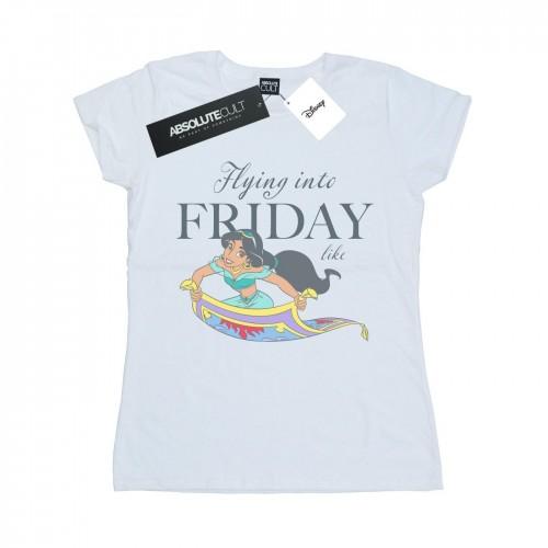 Disney Womens/Ladies Princess Jasmine Flying Into Friday Like Cotton T-Shirt