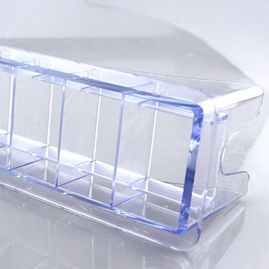 Ящик для хранения защитной насадки для машинки для стрижки волос с 10 отделениями, водонепроницаемый прозрачный прямоугольный пластиковый ящик для хранения направляющих расчесок