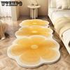 Flower Cycle Bedside Plush Floor Mat Fluffy Soft Carpets for Living Room Modern Nordic Bedroom Decor Carpet Thick Anti-slip Rug