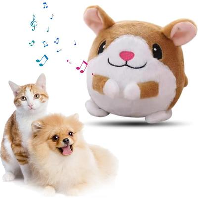 Интерактивная игрушка для собак, активная мобильная плюшевая игрушка для домашних животных, говорящая мобильная электрическая игрушка-мяч для собак с зарядкой через USB, прыгающая игрушка для кошек