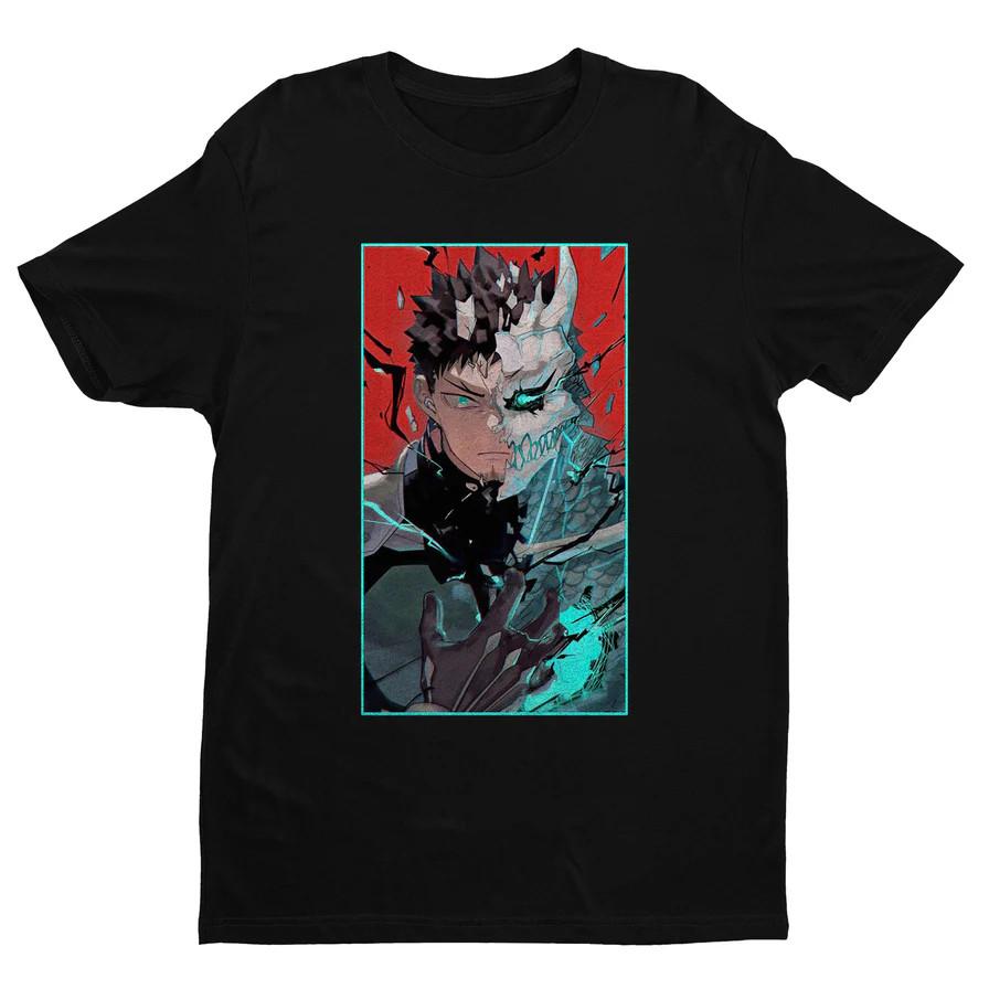 Аниме Kaiju No 8 Черная Футболка Размер S - 5XL Аниме Подарок Унисекс Футболка