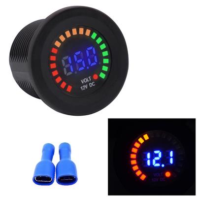 12V Светодиодный цифровой вольтметр с гнездом для прикуривателя, дисплей, автомобильный, мотоциклетный, панельный