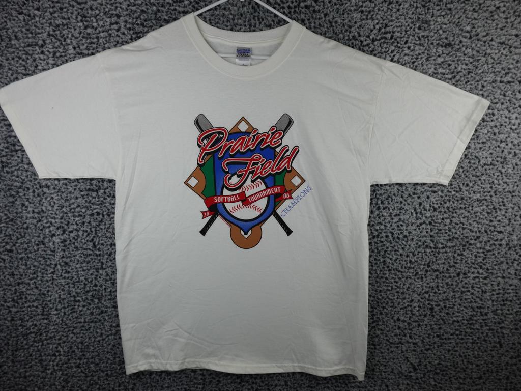Vintage 2006 Prairie Field Softball Tournament Champions T-Shirt Gildan XL Unisex T-Shirt
