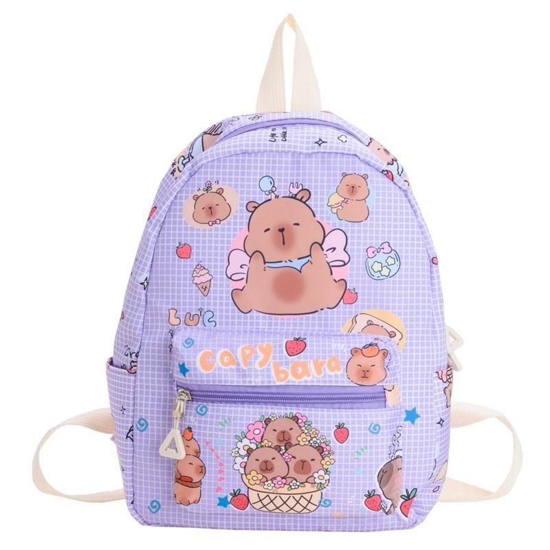 Capybara Themed Lovely Backpack For Toddlers Stylish And Functional School Travel Bag