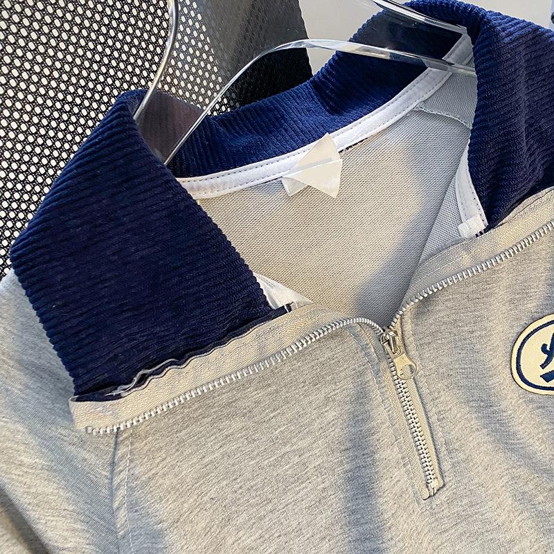 Женская рубашка-поло большого размера - Весенне-осенняя модель свободного кроя, оверсайз топ, Новая коллекция 2025