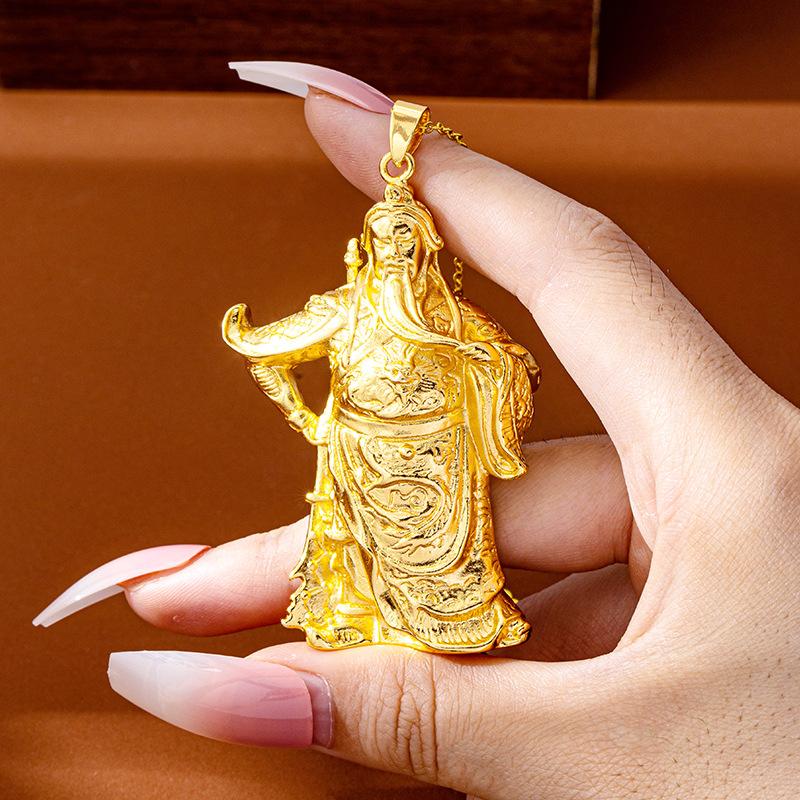 China-Chic Wu Caishen Guan Erye Men's and Women's Advanced Jewelry Necklace Pendant