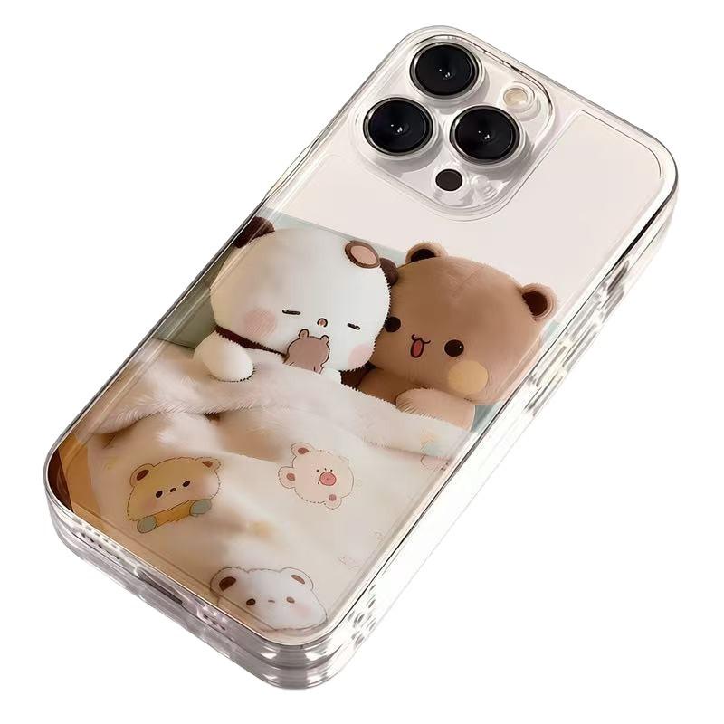 Милый мишка для чехла на мобильный телефон iphone17promax apple 16/14pro Япония и Корея 13/12/15/11x