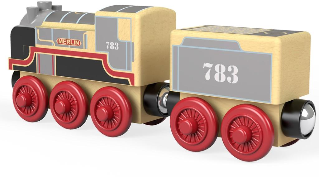 Паровозик Томас из серии деревянных рельс Merlin FHM50