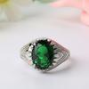 Крутое овальное изумрудно-зеленое кольцо со стразами на палец, мужское ювелирное изделие в подарок