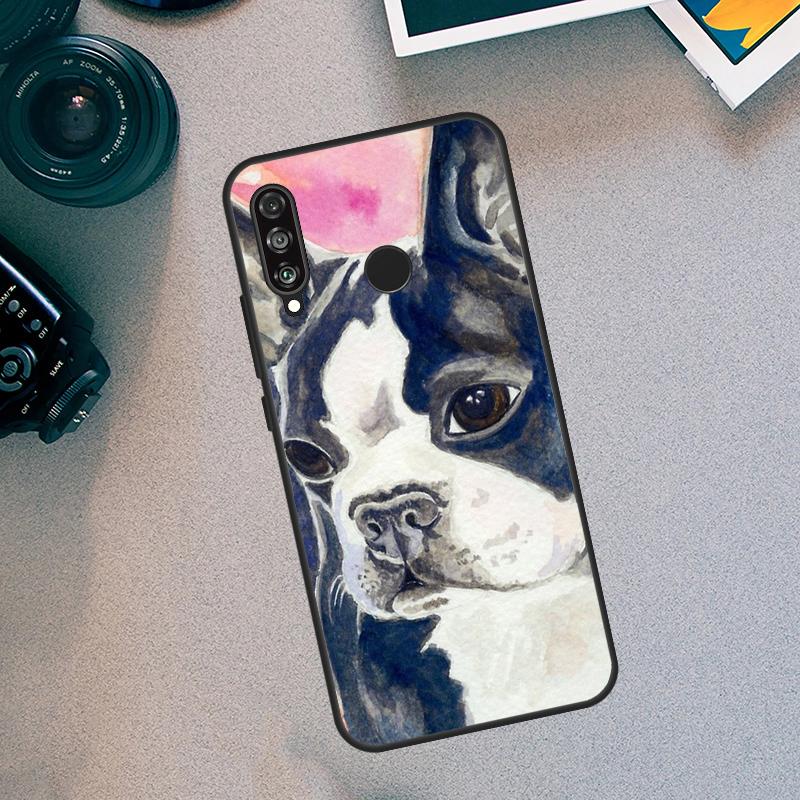 Чехол для Huawei Nova 5T 9 10 SE 3i 7i 8i 11i 12i Y60 Y61 Y70 Y72 Y73 Y90 Y91 P30 P40 Lite с изображением собаки породы Бостон-терьер