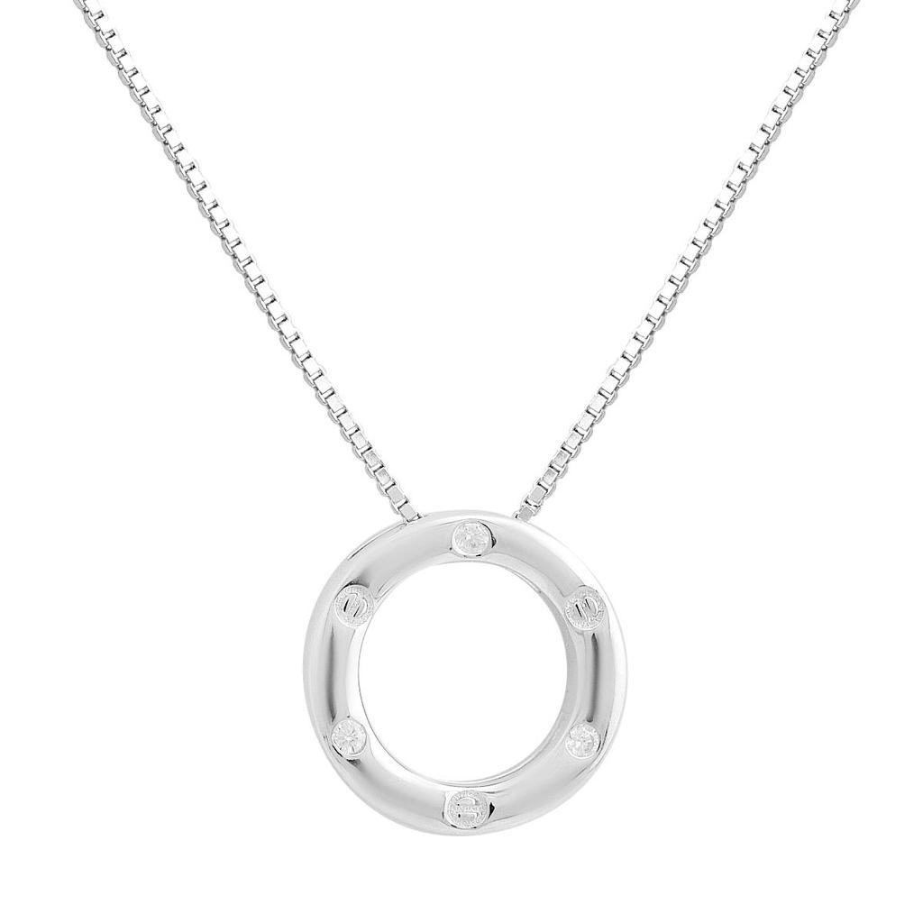 Серебряное колье с фианитами, вес изделия 3,88 гр (2209188)