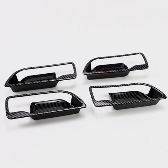 For Toyota Highlander -2024 Carbon Fiber Inner Car Door Handle Bowl Cover 4p