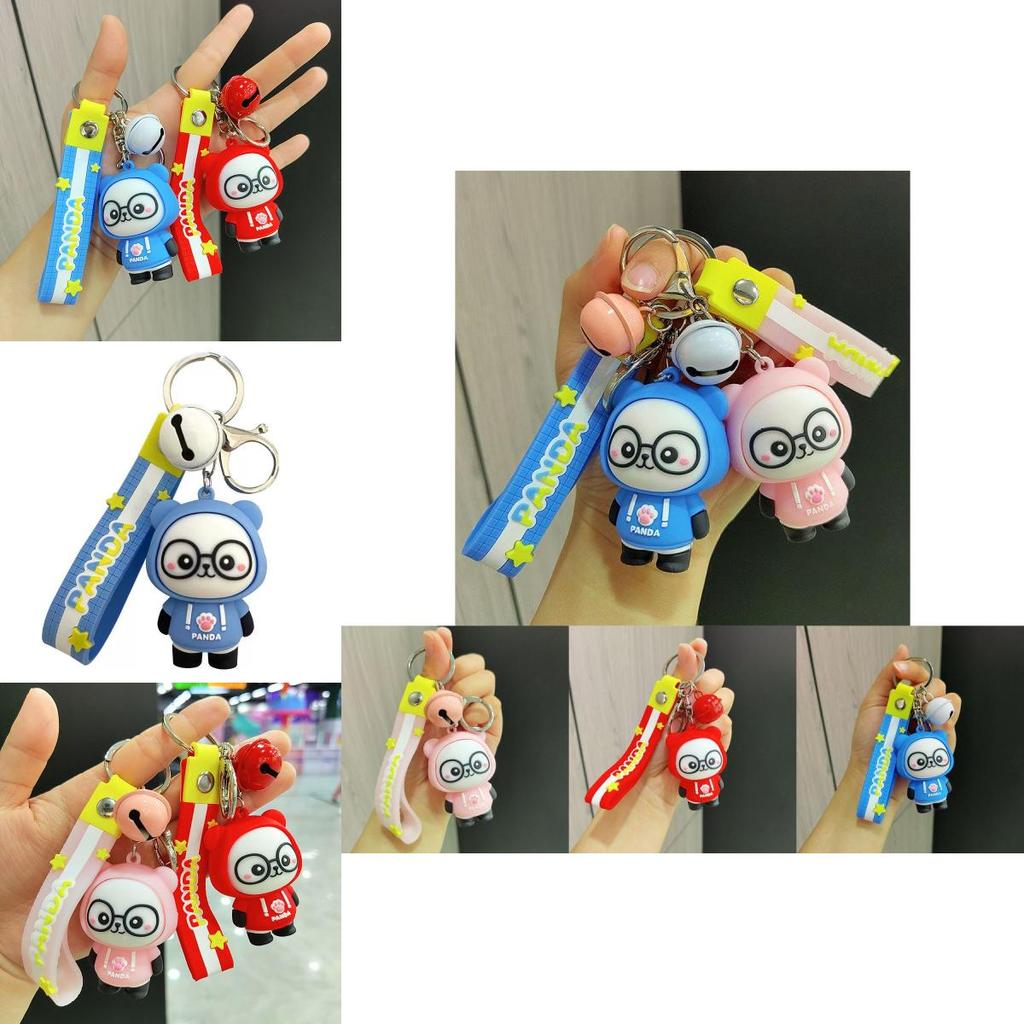 Очаровательный мультяшный брелок-худи панда милый силиконовый брелок модный подарок