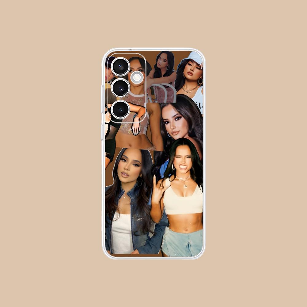 Модный прозрачный чехол для мобильного телефона Becky G для Samsung Galaxy S25 S24 S23 S22 S21Plus FE Ultra Красочная крышка