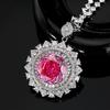 Jewelry Copper Bottom Gold-Plated Rose Cut Dragon Fruit Sunflower Pendant Main Stone 18Mm