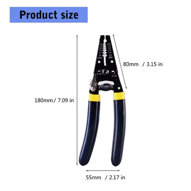 7inch Wire Stripper 10-22AWG Cutting Crimping Device Multifunctional Manual Tool For Copper Wire Stripper Professional