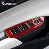 Real Soft Carbon Fiber Sticker for Acura ILX 2013 2014 2015 2016 2017 2018 2019 2020 2021 2022 LHD Car Window Button Panel Trim