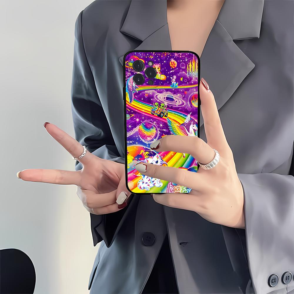 Lisa Frank Art Phone Case Silicone Soft for iphone 16 15 14 13 12 11 Pro Mini XS MAX Plus X Cover