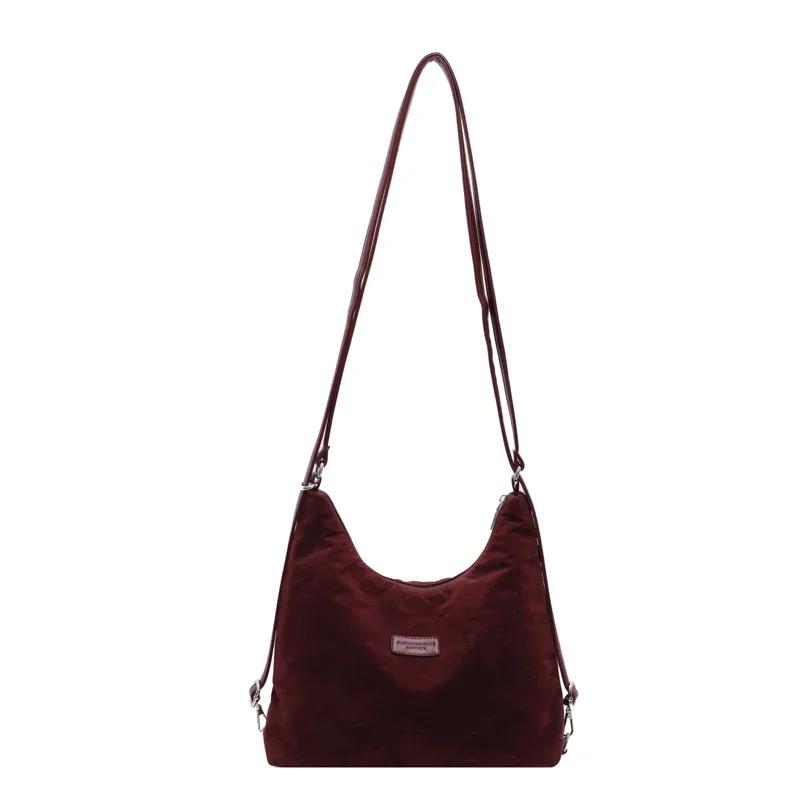 Модная однотонная сумка из искусственной кожи на молнии через плечо, мягкая, простая, в стиле вестерн, новая универсальная сумка через плечо для женщин