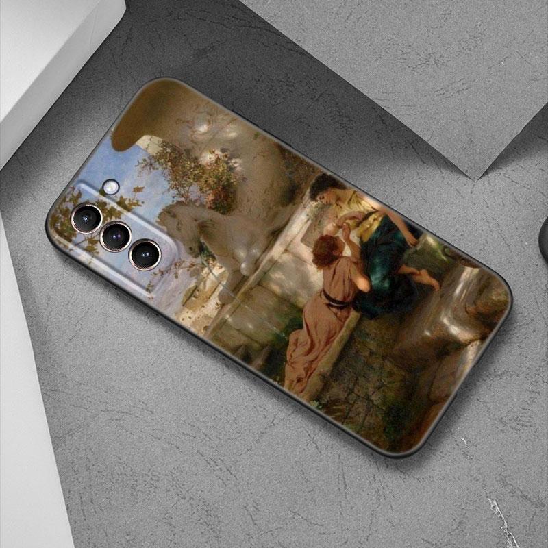 Чехол для телефона с художественной росписью в стиле Ренессанс для Samsung Galaxy S22 Pro S21 S20 Ultra FE S10 Lite 5G S10E S9 S8 Plus, мягкий черный чехол из ТПУ